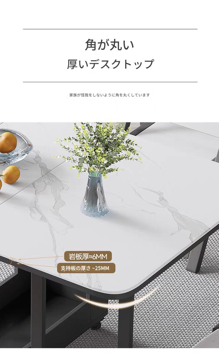 折りたたみ式ダイニングテーブル&チェアセット コンパクト 省スペース キッチン収納 モダンミニマルスタイル 賃貸住宅向け 小型可動式長方形食卓4人用