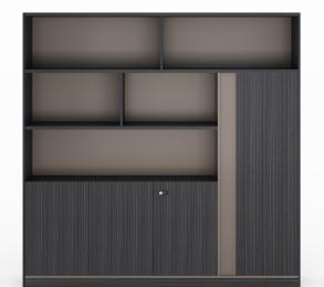 木製キャビネット 本棚 壁面収納 リビングキャビネット オープン収納 バイカラーデザインk15-2