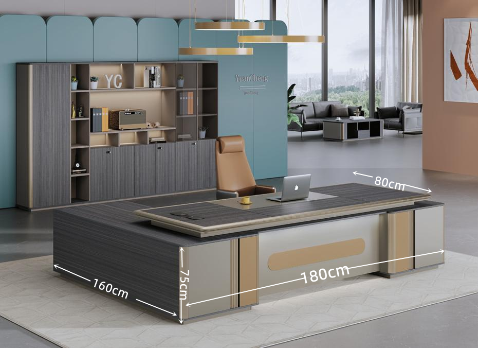 重厚感 高級感 贅沢 落ち着き エグゼクティブデスク 役員デスク 社長机 L字デスク サイドキャビネット 大容量k03