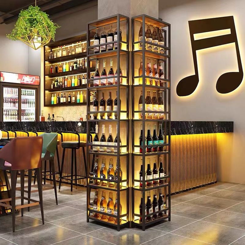 ワインラック酒棚｜LED照明内蔵鉄製展示棚・オリジナルサイズ受注生産」